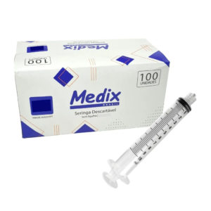 Seringa 10 ml sem agulha Luer Lock cx com 100 und – Medix