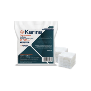 Compressa de Gaze Não Estéril Karina (linha soft) 13 fios 7,5 cm x 7,5 cm c/ 500 unidades – America Medical
