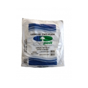 Lencol Descartavel Branco em TNT sem Elástico 90cm x 2,00m pct com 10 und – Flexpell