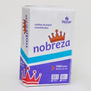 Papel toalha interfolhado Nobreza 1.000 folhas - SECCAR