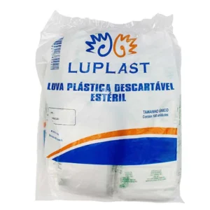 Luva Plástica Descartável Ésteril