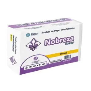 Papel Toalha Branco Interfolhado 1.000 folhas