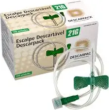 Scalp Descartável Descarpack Luer Lock Sem Dispositivo de Segurança
